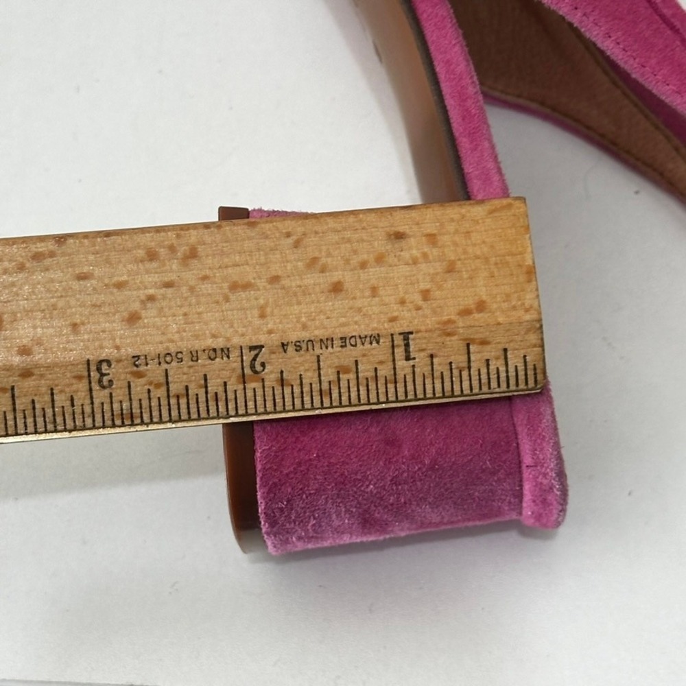 J. Jill Pink Suede Slingback Block Heel Pumps Womens 10 - Picture 12 of 13